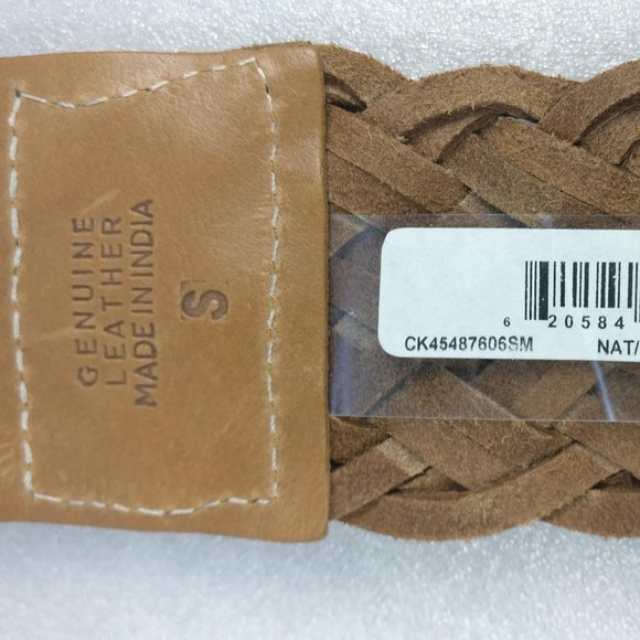 Handmade  Woven 100%Leather western Rodeo belt CAMEL TAN  41", PERFECT highwaist - Picture 3 of 7